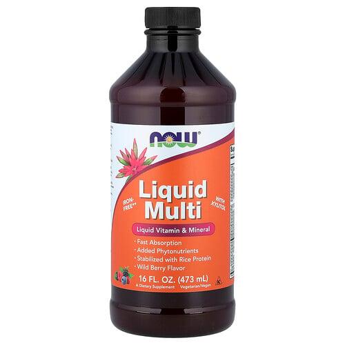 Now Foods Liquid Multi Wild Berry 16 Fl Oz 473 Ml