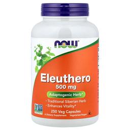 Now Foods Eleuthero 500 Mg 250 Veg Capsules