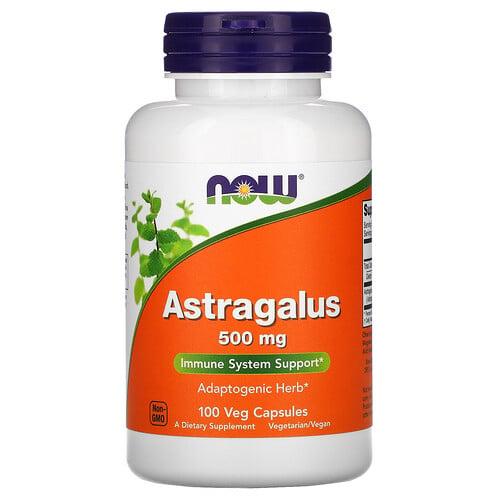 Now Foods Astragalus 500 Mg 100 Veg Capsules