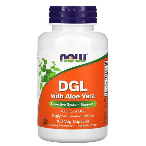 Now Foods Dgl With Aloe Vera 400 Mg 100 Veg Capsules