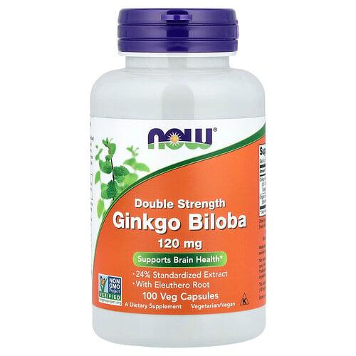 Now Foods Ginkgo Biloba With Eleuthero Root 100 Veg Capsules
