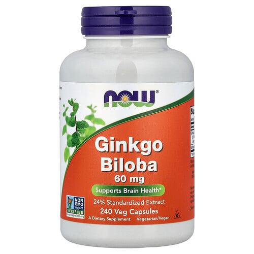 Now Foods Ginkgo Biloba 60 Mg 240 Veg Capsules