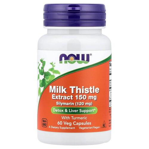 Now Foods Milk Thistle Extract With Turmeric 60 Veg Capsules product image