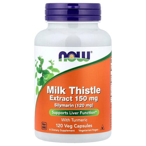 Now Foods Milk Thistle Extract With Turmeric 120 Veg Capsules product image
