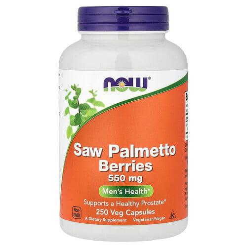 Now Foods Saw Palmetto Berries 550 Mg 250 Veg Capsules