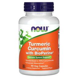 Now Foods Turmeric Curcumin With Bioperine 90 Veg Capsules