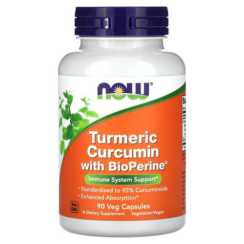Now Foods Turmeric Curcumin With Bioperine 90 Veg Capsules product image
