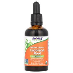 Now Foods Certified Organic Licorice Root 480 Mg 2 Fl Oz 59 Ml