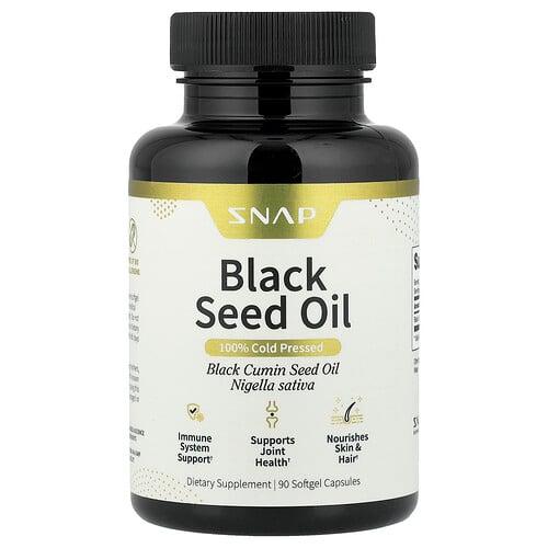 Snap Supplements Black Seed Oil 90 Softgel Capsules 500 Mg Per Softgel