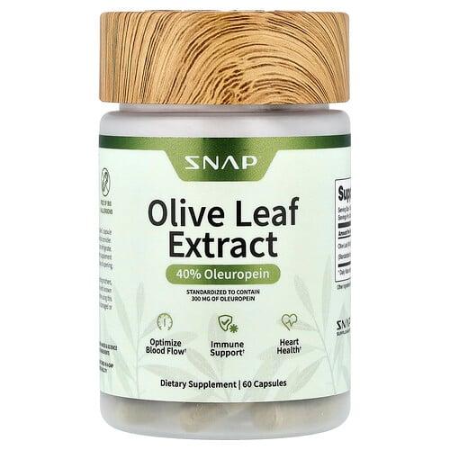 Snap Supplements Olive Leaf Extract 60 Capsules 750 Mg Per Capsule