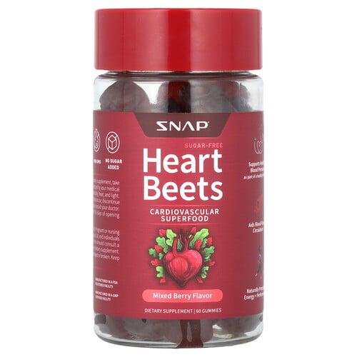 Snap Supplements Heart Beets Mixed Berry 60 Gummies