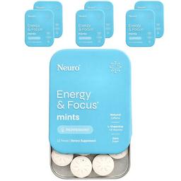 Neurogum Mints Energy Focus Peppermint 6 Packs 12 Pieces Each