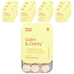 Neurogum Neuromints Calm Clarity Honey Lemon 12 Packs 12 Pieces Each