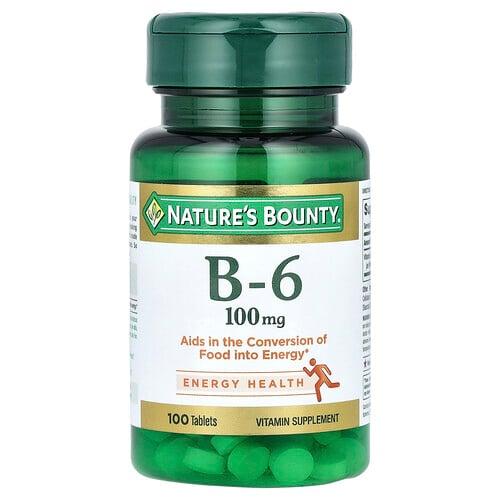 Nature S Bounty Vitamin B 6 100 Mg 100 Tablets
