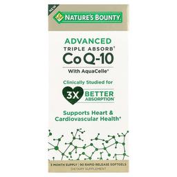 Nature S Bounty Advanced Triple Absorb Coq 10 90 Rapid Release Softgels 100 Mg Per Softgel
