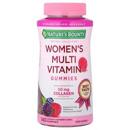 Nature S Bounty Optimal Solutions Women S Multi Vitamin Gummies Mixed Berry Raspberry 140 Gummies