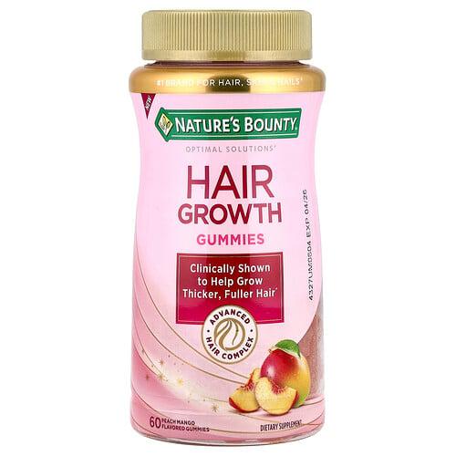 Nature S Bounty Hair Growth Gummies Peach Mango 60 Gummies