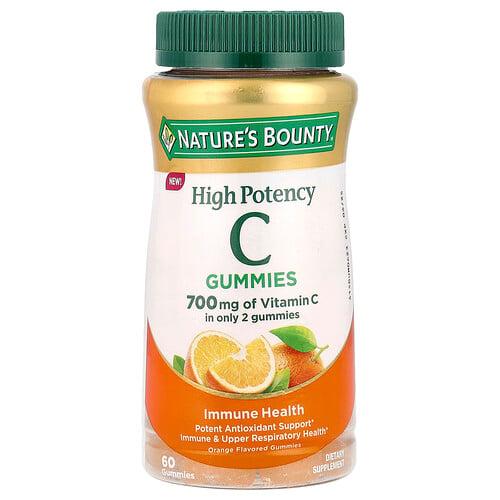 Nature S Bounty Vitamin C Gummies High Potency Orange 60 Gummies 350 Mg Per Gummy product image