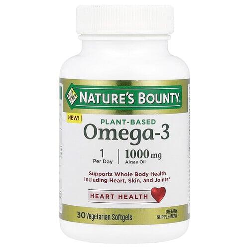 Nature S Bounty Plant Based Omega 3 1 000 Mg 30 Vegetarian Softgels