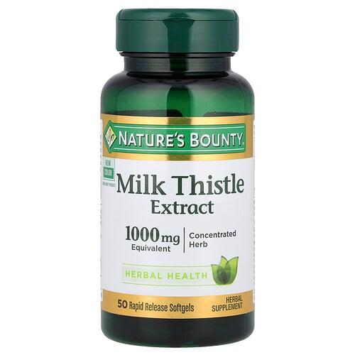 Nature S Bounty Milk Thistle Extract 1 000 Mg 50 Rapid Release Softgels product image