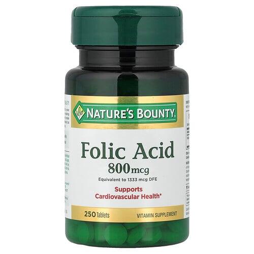 Nature S Bounty Folic Acid 800 Mcg 250 Tablets product image