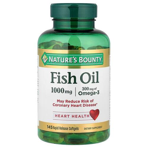 Nature S Bounty Fish Oil 1 000 Mg 145 Rapid Release Softgels