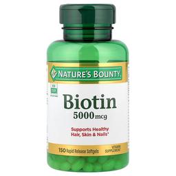 Nature S Bounty Biotin 5 000 Mcg 150 Rapid Release Softgels