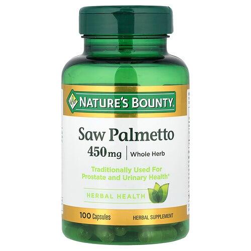 Nature S Bounty Saw Palmetto 450 Mg 100 Capsules product image