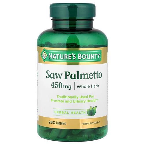 Nature S Bounty Saw Palmetto 450 Mg 250 Capsules