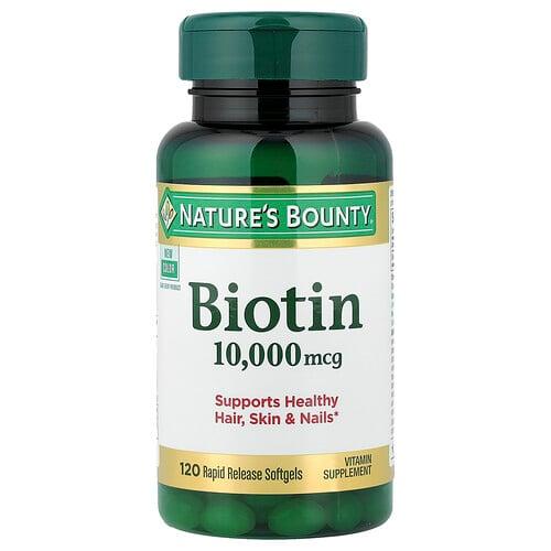 Nature S Bounty Biotin 10 000 Mcg 120 Rapid Release Softgels product image