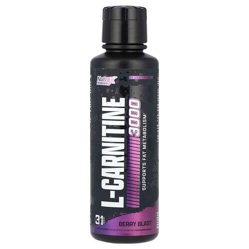 Nutrex Research L Carnitine 3000 Berry Blast 15 72 Fl Oz 465 Ml