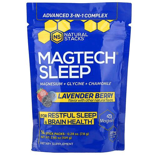 Natural Stacks Magtech Sleep Lavender Berry 14 Stick Packs 0 28 Oz 7 8 G Each product image