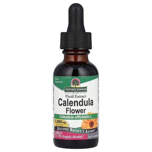 Nature S Answer Calendula Flower Fluid Extract Lowest Alcohol 1 000 Mg 1 Fl Oz 30 Ml