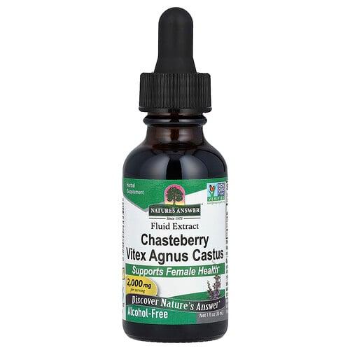 Nature S Answer Chasteberry Vitex Agnus Castus Fluid Extract Alcohol Free 2 000 Mg 1 Fl Oz 30 Ml