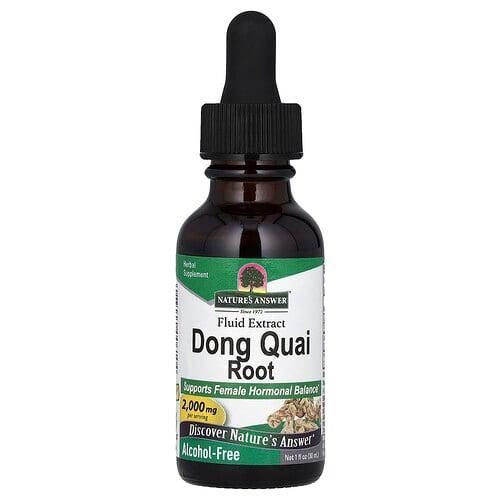 Nature S Answer Dong Quai Root Fluid Extract Alcohol Free 2 000 Mg 1 Fl Oz 30 Ml