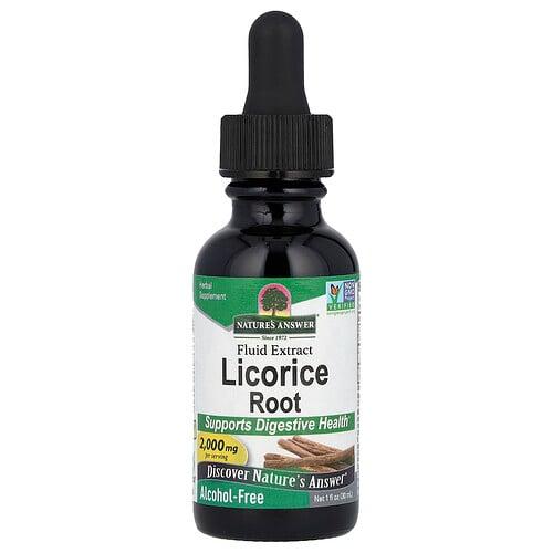 Nature S Answer Licorice Root Fluid Extract Alcohol Free 2 000 Mg 1 Fl Oz 30 Ml