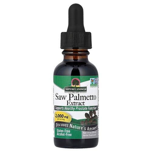 Nature S Answer Saw Palmetto Extract Alcohol Free 1 Fl Oz 30 Ml