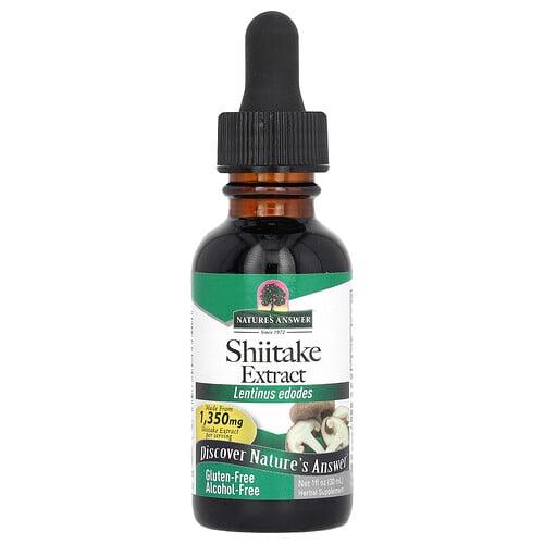 Nature S Answer Shiitake Extract Alcohol Free 1 350 Mg 1 Fl Oz 30 Ml