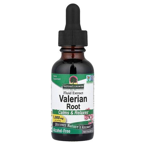 Nature S Answer Valerian Root Alcohol Free 1 000 Mg 1 Fl Oz 30 Ml