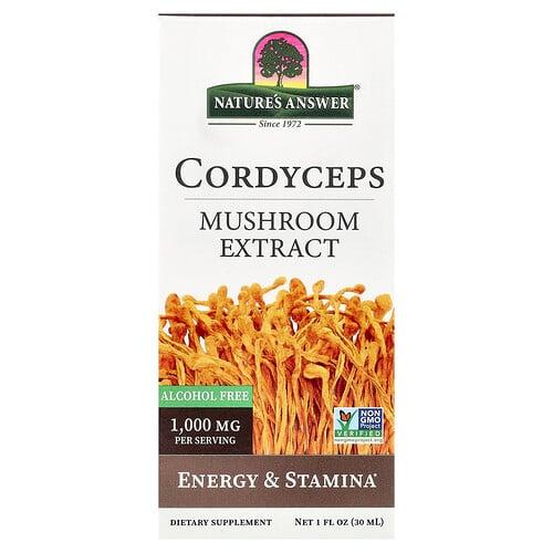 Nature S Answer Cordyceps Mushroom Extract Alcohol Free 1 Fl Oz 30 Ml product image