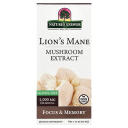 Nature S Answer Lion S Mane Mushroom Extract Alcohol Free 1 Fl Oz 30 Ml