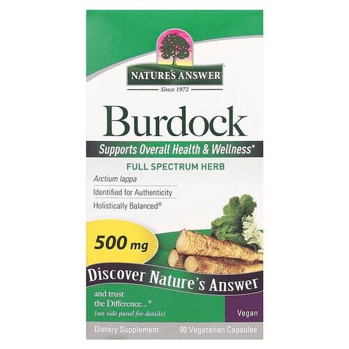 Nature S Answer Burdock 500 Mg 90 Vegetarian Capsules