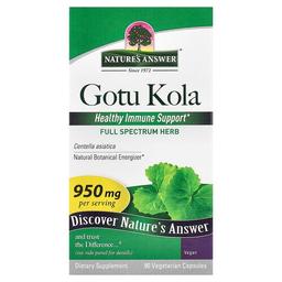 Nature S Answer Gotu Kola 90 Vegetarian Capsules 475 Mg Per Capsule