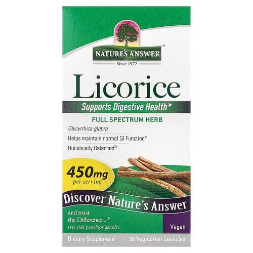 Nature S Answer Licorice 450 Mg 90 Vegetarian Capsules