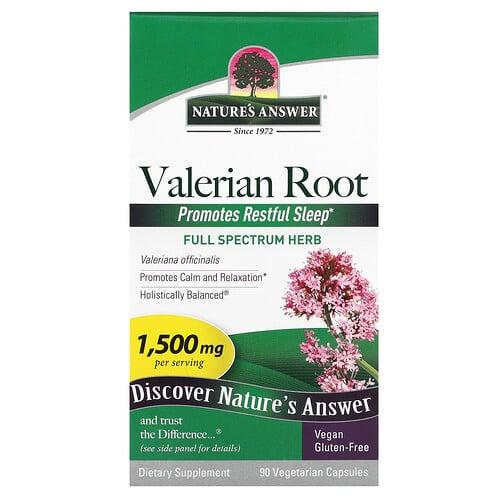 Nature S Answer Valerian Root 90 Vegetarian Capsules 500 Mg Per Capsule