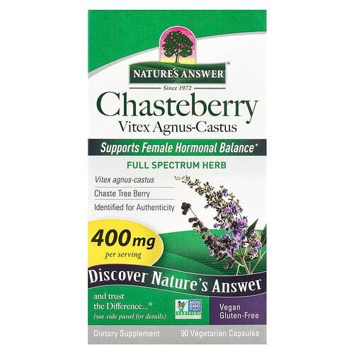 Nature S Answer Chasteberry Vitex Agnus Castus 400 Mg 90 Vegetarian Capsules