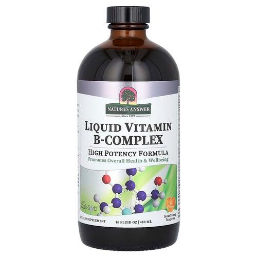 Nature S Answer Liquid Vitamin B Complex Great Tasting Tangerine 16 Fl Oz 480 Ml