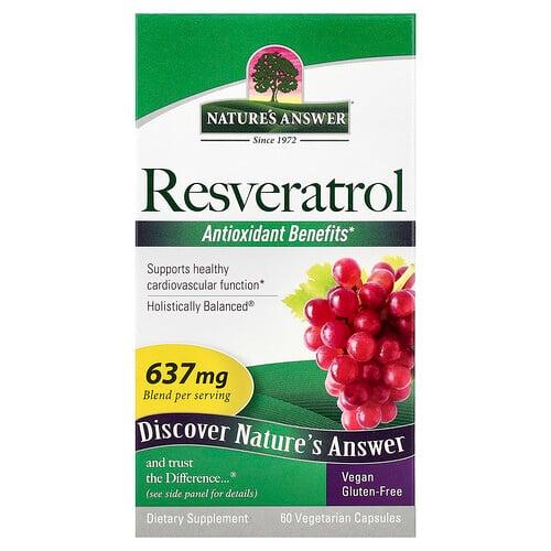 Nature S Answer Resveratrol 60 Vegetarian Capsules