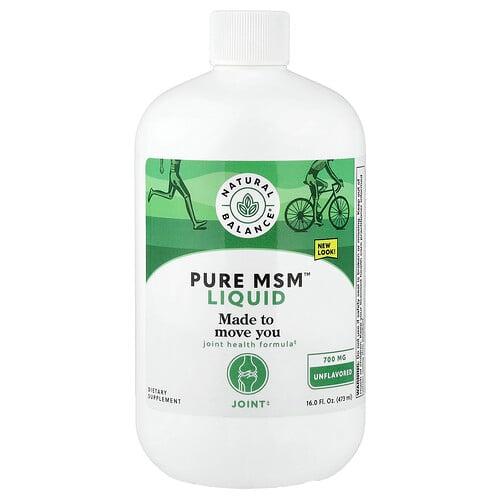 Natural Balance Pure Msm Liquid Unflavored 16 Fl Oz 473 Ml
