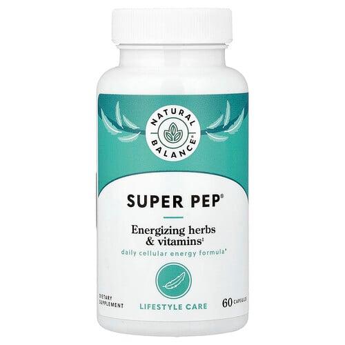 Natural Balance Super Pep Energizing Herbs Vitamins 60 Capsules